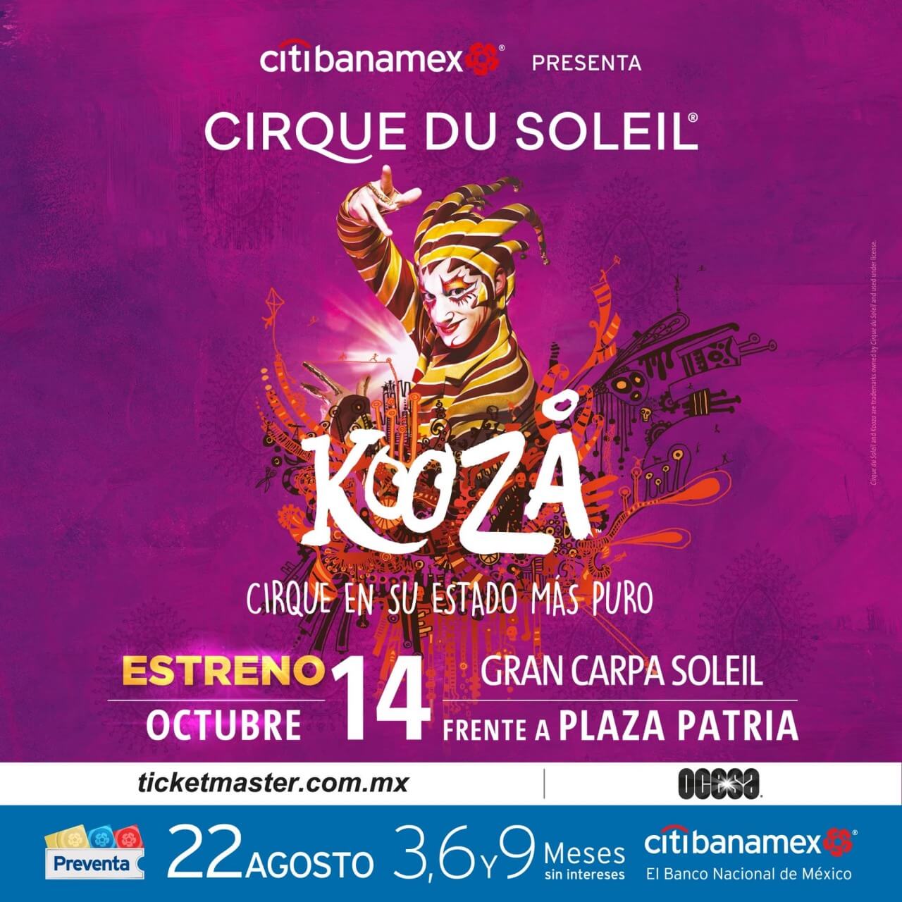 Kooza de Cirque Du Soleil, hasta el 6 de noviembre en Guadalajara