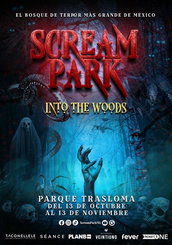 Scream Park: Into the Woods Guadalajara 2022, 13 de octubre al 13 de noviembre en Parque Trasloma